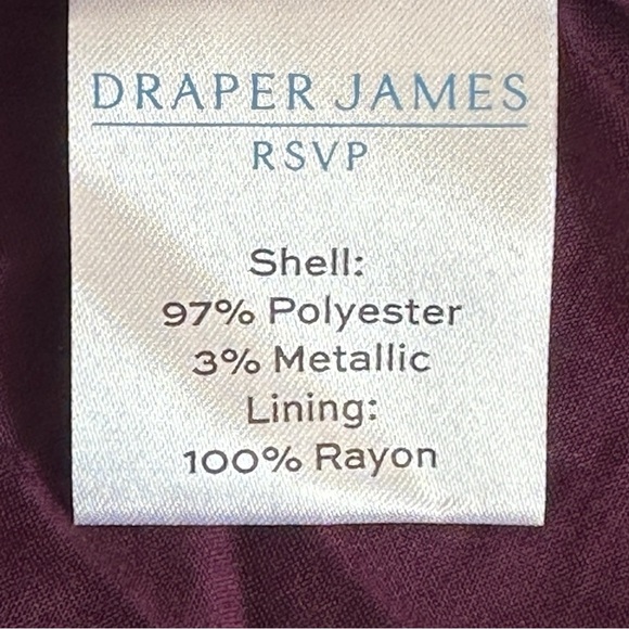 Draper James RSVP NWT XXL Purple Floral Smocked Chiffon Dress L/S Metallic - Picture 11 of 12